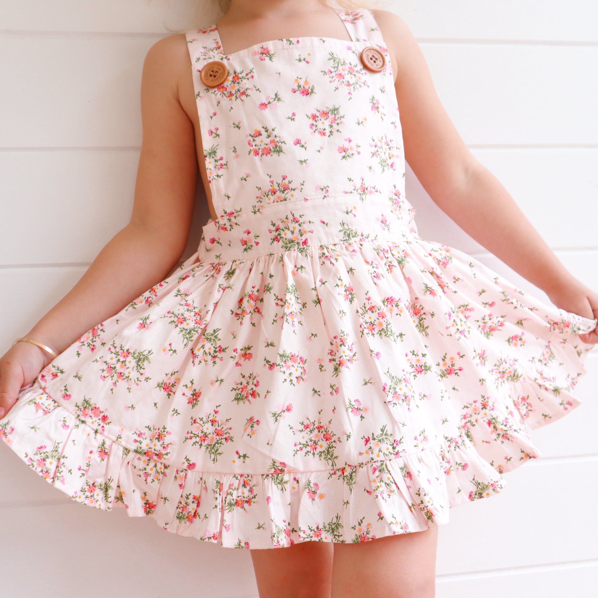 Floral Pinafore Dress - Evie – La ...